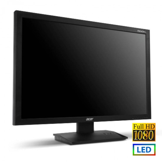 Used Monitor B243H LED/Acer/24``FHD/1920x1080/Wide/Black/D-SUB & DVI-D