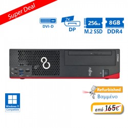Fujitsu D958 SFF i5-8500/8GB DDR4/256GB M.2 SSD/No ODD/Grade A+ Refurbished PC