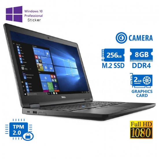 Dell Latitude 5580 i7-7820HQ/15.6``FHD/8GB DDR4/256GB M.2 SSD/No ODD/GeForce 940MX (2GB)/Camera/10P