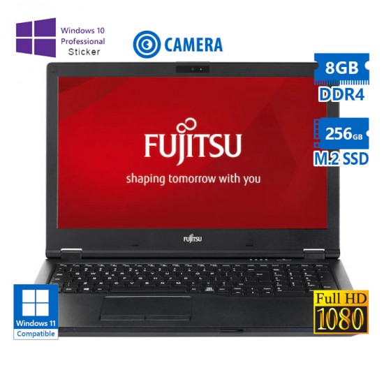 Fujitsu LifeBook E558 i5-8250U/15.6``FHD/8GB DDR4/256GB M.2 SSD/No ODD/Camera/10P  Grade A Refurbish