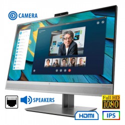 Used Monitor E243m IPS LED/HP/24``FHD/w/Camera/1920x1080/Wide/w/Speakers/Silver/Black/D-SUB & DP & H
