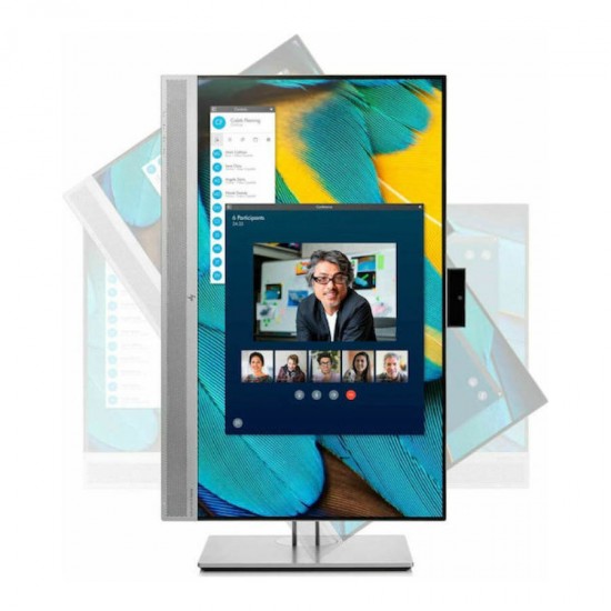 Used Monitor E243m IPS LED/HP/24``FHD/w/Camera/1920x1080/Wide/w/Speakers/Silver/Black/D-SUB & DP & H