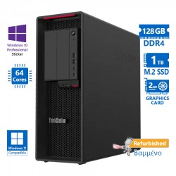 Lenovo ThinkStation P620 Tower AMD Ryzen Threadripper Pro 3995WX(64-Cores)/128GB DDR4/1TB M.2 SSD/Nv