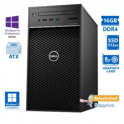 Dell Precision 3630 Tower Xeon E-2224(4-Cores)/16GB DDR4/512GB SSD/ATI 8GB/No ODD/10P Grade A Workst