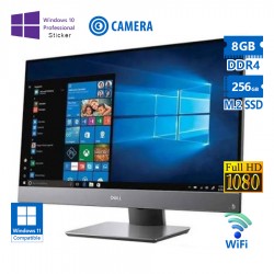 Dell (A-) OptiPlex 7460 WiFi AIO w/Monitor 23”FHD i5-8500/8GB DDR4/256GB M.2 SSD/No ODD/Webcam/10P G