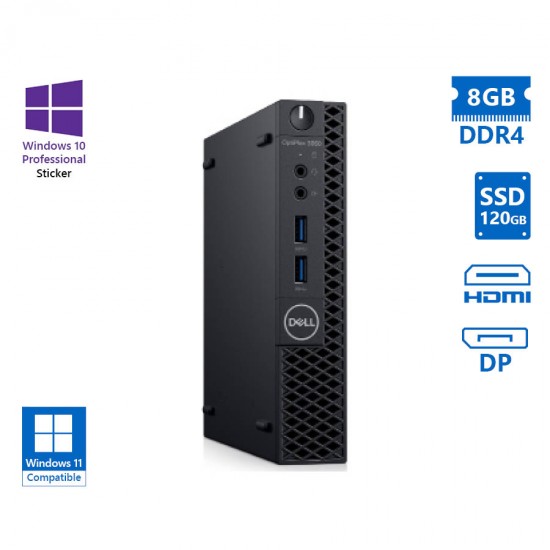 Dell Optiplex 3060 DM i3-8100T/8GB DDR4/120GB SSD/No ODD/10P Grade A Refurbished PC