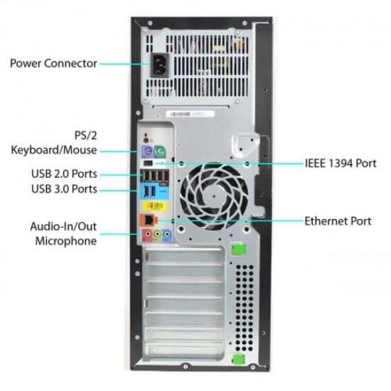 HP Z420 Tower Xeon E5-1603(4-Cores)/16GB DDR3/2TB/Nvidia 1GB/DVD/7Ult Grade A+ Workstation Refurbish