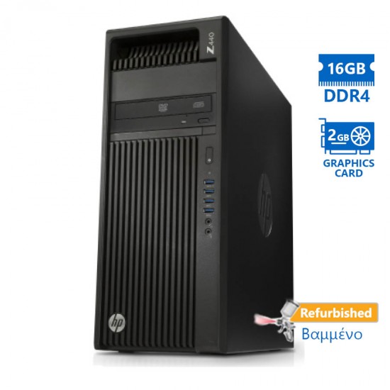 HP Z440 Tower Xeon E5-1620v3(4-Cores)/16GB DDR4/2TB/ATI 2GB/DVD/8P Grade A+ Workstation Refurbished