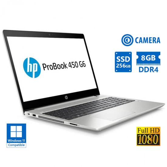HP Probook 450 G6 i5-8265U/15.6``FHD/8GB DDR4/256GB SSD/No ODD/Camera/Grade A Refurbished Laptop