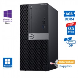 Dell 5060 Tower i5-8500/8GB DDR4/240GB SSD New/No ODD/10P Grade A+ Refurbished PC