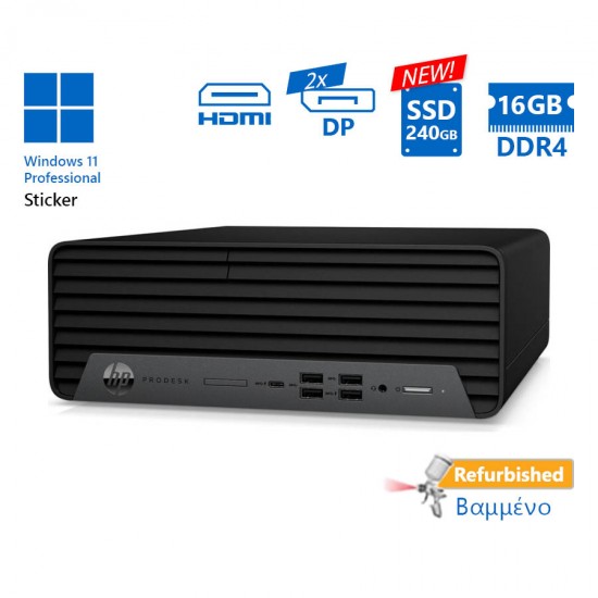 HP 600G6 SFF i5-10500/16GB DDR4/240GB SSD New/No ODD/11P Grade A+ Refurbished PC