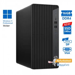 HP EliteDesk 800G6 Tower i3-10100/16GB DDR4/240GB SSD New/No ODD/11P Grade A+ Refurbished PC