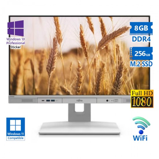 Fujitsu (A-) Esprimo K5010/24 WiFi AIO w/Monitor 24``FHD/i5-10400/8GB DDR4/256GB M.2 SSD/No ODD/10P