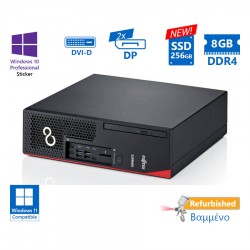 Fujitsu D738 SFF i5-8400/8GB DDR4/256GB SSD New/No ODD/10P Grade A+ Refurbished PC