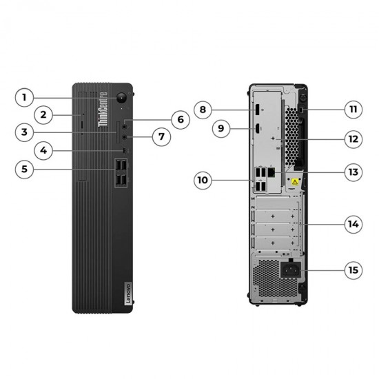 Lenovo M70s Gen5 SFF i5-14400/16GB DDR5/256GB SSD New/Nvidia Quadro P400(2GB)/No ODD/11P Grade A+ Re