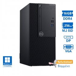 Dell 3060 Tower i5-8500/16GB DDR4/256GB M.2 SSD/No ODD/Grade A+ Refurbished PC