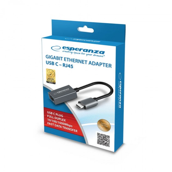 Adaptor Type-C to LAN 10/100/1000Mbps ENA102