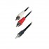 1.5m Stereo 3.5MM Plug To 2RCA Plug Nickel