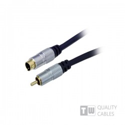 Gold 3M Hq  Premium S-Video Plug To Rca M blister pack