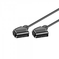 SCART Plug Plug 21C 1.5m - Ccs με όλα τα pin συνδεδεμένα Nickel