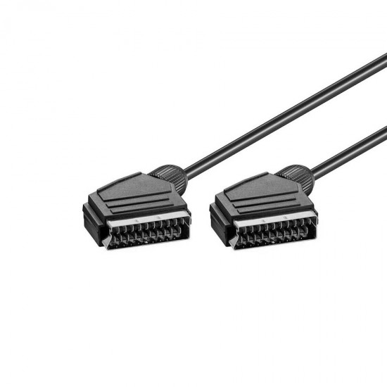 SCART Plug Plug 21C 1.5m - Ccs με όλα τα pin συνδεδεμένα Nickel