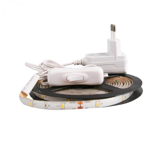 Ταινία LED 3M 12V/6W 4000K με τροφοδοτικό LEDSTND-2835-12308S202/3-WL