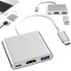 Adaptor USB Type-C 3 in 1/USB 3.0/HDMI/Type-C 3W1