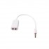 Adapter Cable Jack M 3.5 mm 3 pin to 2 x stereo jack F 3.5 mm