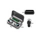 Ακουστικό In-ear Bluetooth Wireless earphones noice cancelling ANC, ENC με docking station F9-5 μαύρ