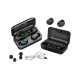 Ακουστικό In-ear Bluetooth Wireless earphones noice cancelling ANC, ENC με docking station F9-5 μαύρ