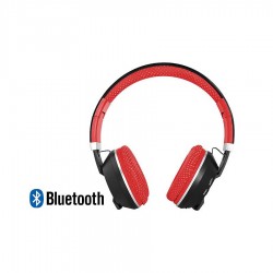 Mizzo Ακουστικό Bluetooth w/FM radio,MP3 Player,Hands-Free, αναδιπλούμενο μαύρο/κόκκινο LXBT1001
