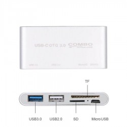 Adaptor OTG USB Type-C σε 1xUSB 3.0, 1xUSB 2.0 και Card Reader MicroSD/SDHC w/Micro USB Combo C284
