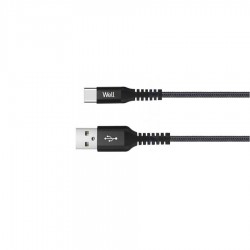 Καλώδιο USB 2.0 σε Type-C Φόρτισης - Data 1m 5A Μαύρο Well CABLE-USB/USBC-1BK501-WL