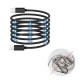 Καλώδιο Type-C σε USB-C Φόρτισης - Data Magnetic 1m 3A 60W Μαύρο Well CABLE-USBC/USBC-1BK07-WL