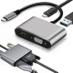 Adaptor USB-C Male σε HDMI 4K, VGA και USB 3.0 HUB με τροφοδοσία