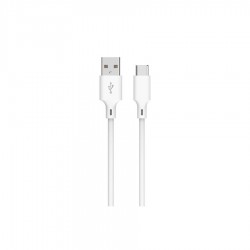 Καλώδιο 3A USB 2.0 σε Type-C Φόρτισης - Data 1m Λευκό Well CABLE-USB/USBC-1WE06-WL