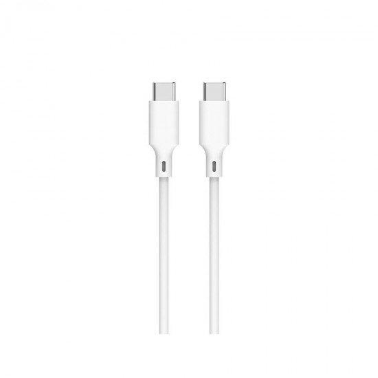 Καλώδιο 60W USB-C σε Type-C Φόρτισης - Data 1m Λευκό Well CABLE-USBC/USBC-1WE06-WL