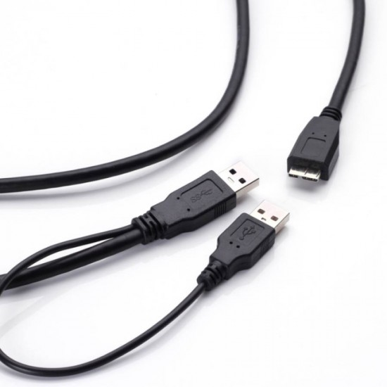 Καλώδιο USB 3.00 Male σε USB 3.0 Micro-B Male 1m Μαύρο
