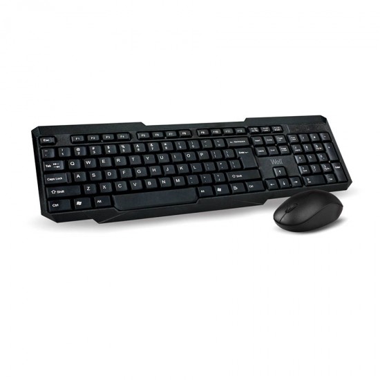 Ασύρματο σετ πληκτρολόγιο ποντίκι Well COMBO-WLESS-CW102BK-WL