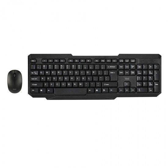 Ασύρματο σετ πληκτρολόγιο ποντίκι Well COMBO-WLESS-CW102BK-WL