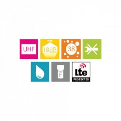 Εξωτερική κεραία HN62 τριπλή με φίλτρο LTE 18dp