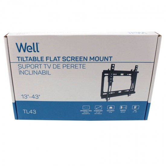 Βάση TV Well 13"- 43" Ρυθμιζόμενη TVS-LCD-TL43-WL