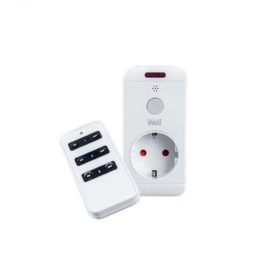 Τηλεχειριζόμενη Πρίζα Well 1 Control + 1 Πριζα  ELAD-SH11/RC-WL
