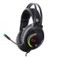 Nightshade Ακουστικό με μικρόφωνο gaming Μαύρο με φωτισμό RGB EGH470