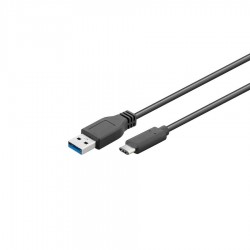 Καλώδιο Type C 3.1 σε USB 3.0 Φόρτισης - Data 1m Μαύρο Well USBC/USB3.0-1.0-WL