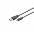 Καλώδιο Type C 3.1 σε USB 3.0 Φόρτισης - Data 1m Μαύρο Well USBC/USB3.0-1.0-WL