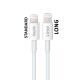 Καλώδιο Lightning Long USB 2.4A Φόρτισης - Data 1m Λευκό LULO1 Lime