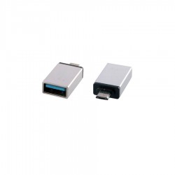 Μετατροπέας USB 3.0 OTG 2.4A FEMALE ΣΕ MICRO USB MALE SILVER NSP