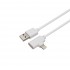 Καλώδιο 2A USB 2.0 σε Lightning M και Lightning F  Φόρτισης-Data 1m Well USB/LIGHTX2-1.0WE-WL