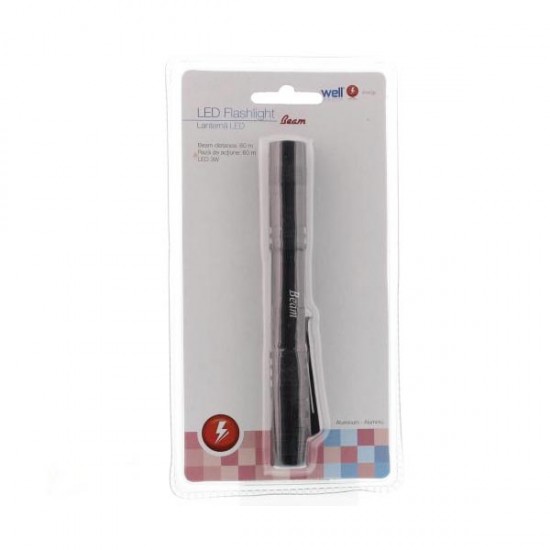 Well Φακός LED 3W μαύρος beam TORCH-BEAM-WL